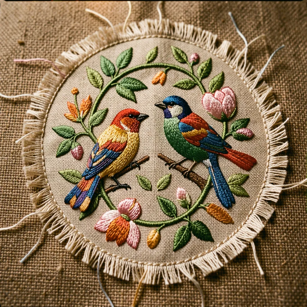 Decoratieve geborduurde patch