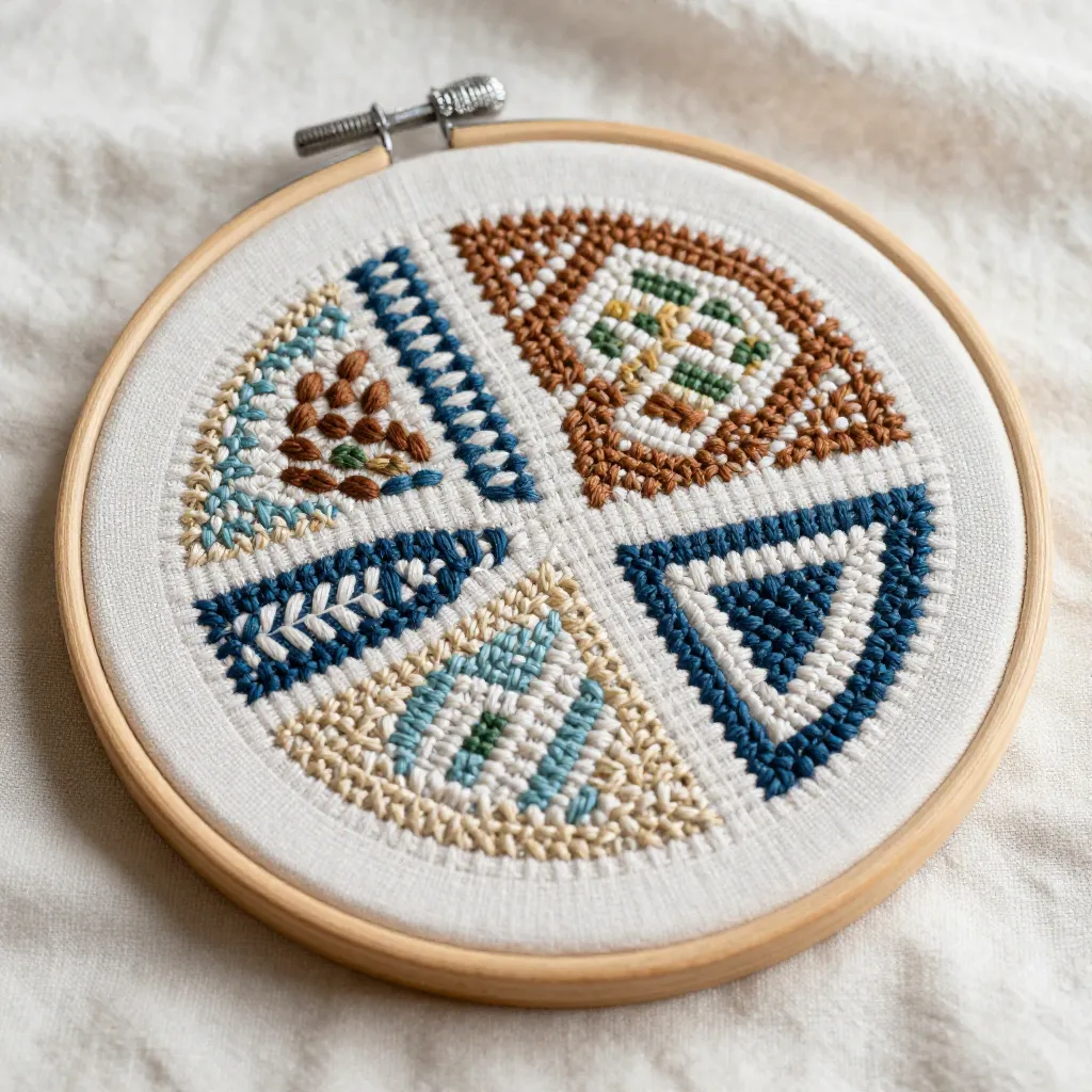 Materiaal selectie voor borduurwerk