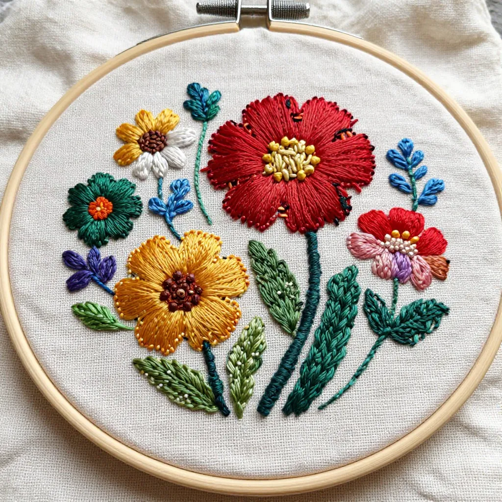 Uniek borduurwerk kunstwerk